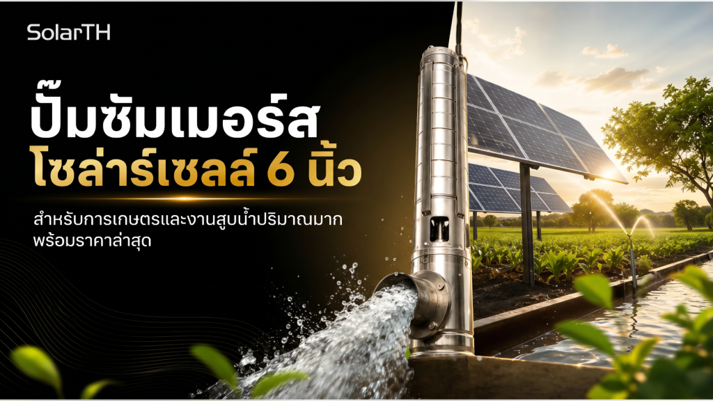ปั๊มซัมเมอร์สโซล่าร์เซลล์ 6 นิ้ว รุ่นไหนดี สำหรับการเกษตรและงานสูบน้ำปริมาณมาก พร้อมราคาล่าสุด